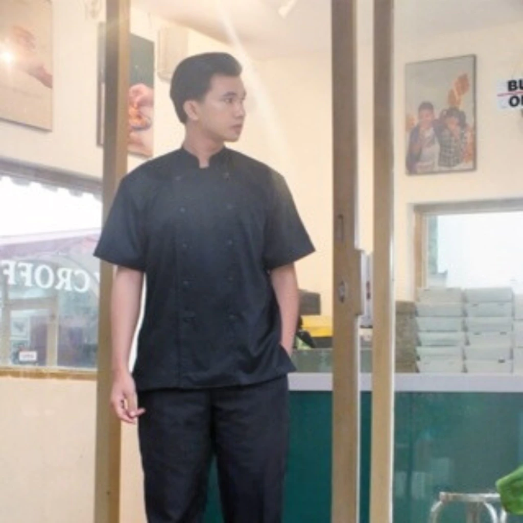 Andaliman Chef Coat Baju Koki Lengan Pendek for professional
