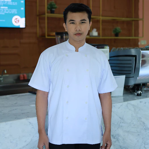 Andaliman Chef Coat Baju Koki Lengan Pendek terbaik