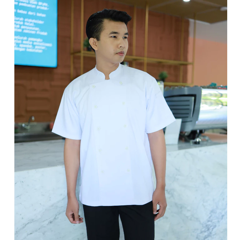 Andaliman Chef Coat Baju Koki Lengan Pendek