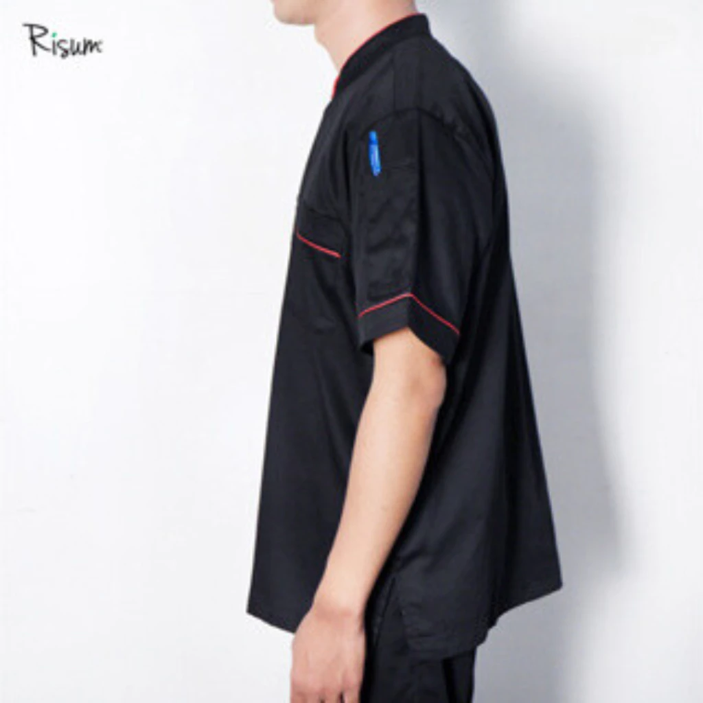 Bangle Chef Coat Baju Koki Lengan Pendek terbaru