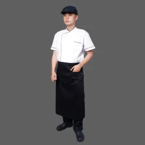 Long Half Apron Pro Unisex Hitam Putih