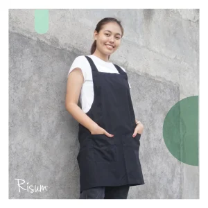 Pinafore Apron Celemek Masak Katun Twill