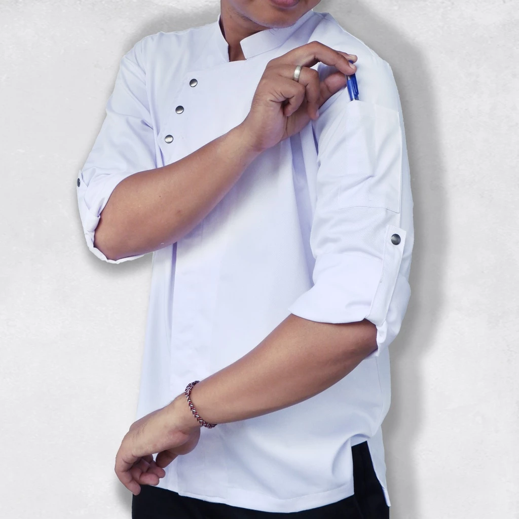 Snap Chef Coat Baju Koki Snap Baju Koki Dewasa Snap new model